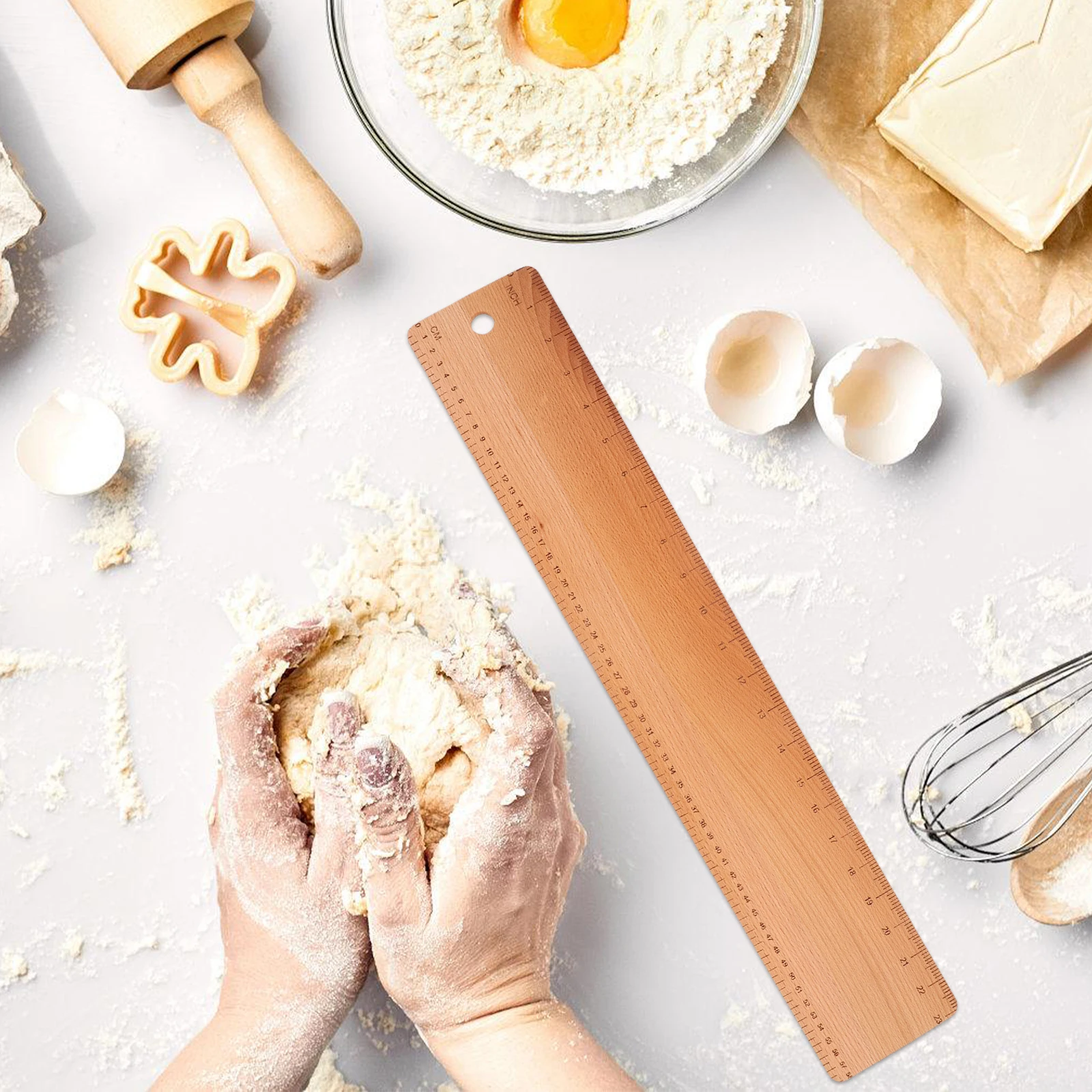 

Dough Transfer Plate 58x12x0.5cm Smooth Wooden Board for Baguette French Peel Baking Supplies Versatile Dough Flipping Board