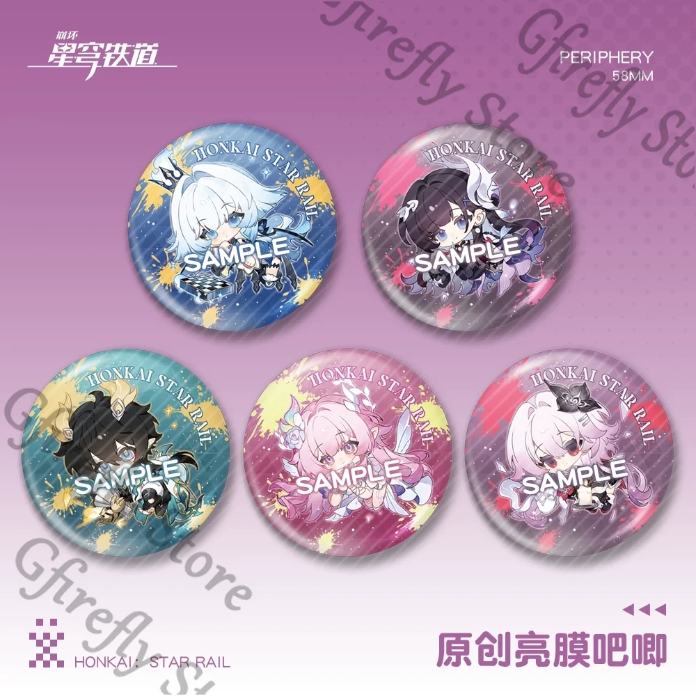 

Honkai: Star Rail Dan Heng Bright Film Badge Hysilens Cerydra Cyrene Evernight Emblem Ornaments Breastpin Manga Merchandise