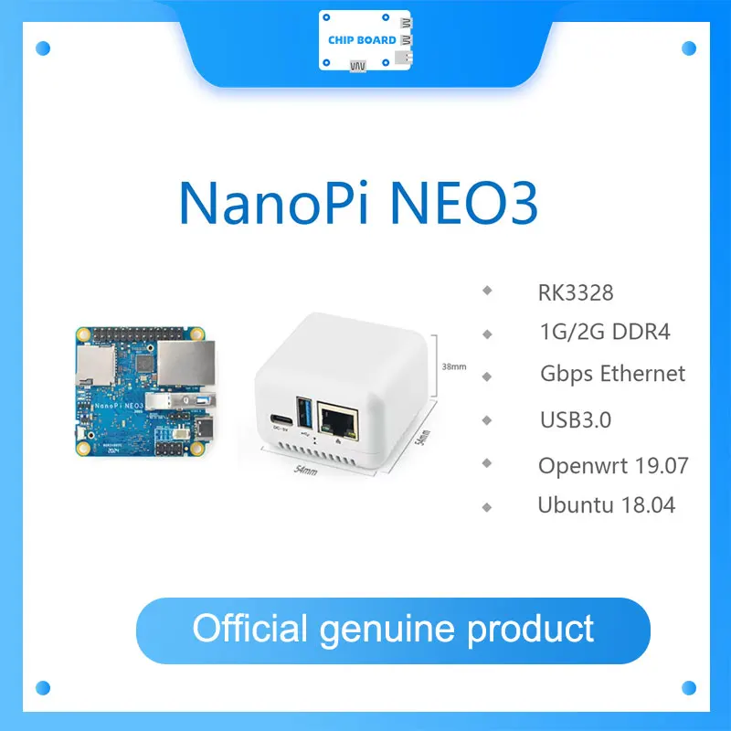

Мини-плата NanoPi NEO3: RK3328, Gigabit Ethernet, ОЗУ 1 ГБ/2 ГБ, поддержка OpenWrt/LEDE