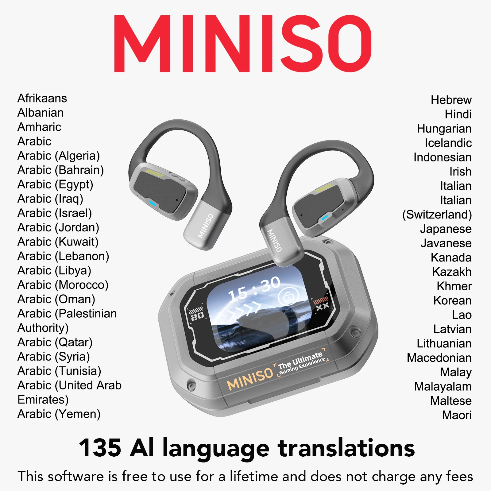 

Wireless Earbuds Outdoor Bluetooth Earbuds In-Ear Headphone Low Latency Includes Charging Case Suitable for Music Gift