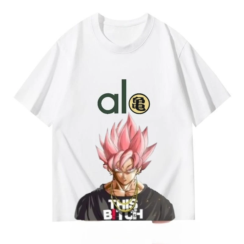 

Dragon Ball Tide Brand Animation Derivatives Summer Cotton Short Sleeve Men's and Women's Loose Breathable T-Shirt