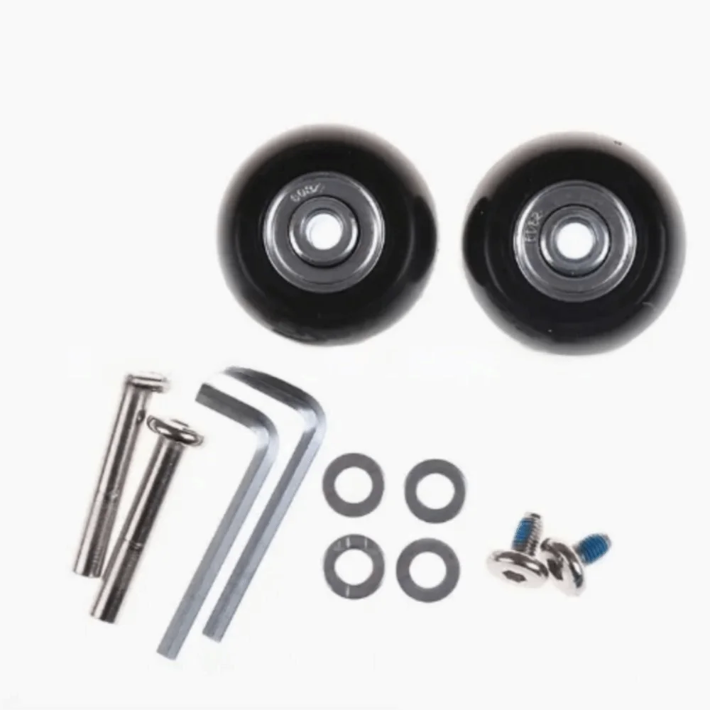 Ruedas silenciosas para equipaje de viaje, Kit de reparación de maletas con ruedas flexibles y silenciosas, soporte de carga fuerte, fácil instalación, 40-70mm