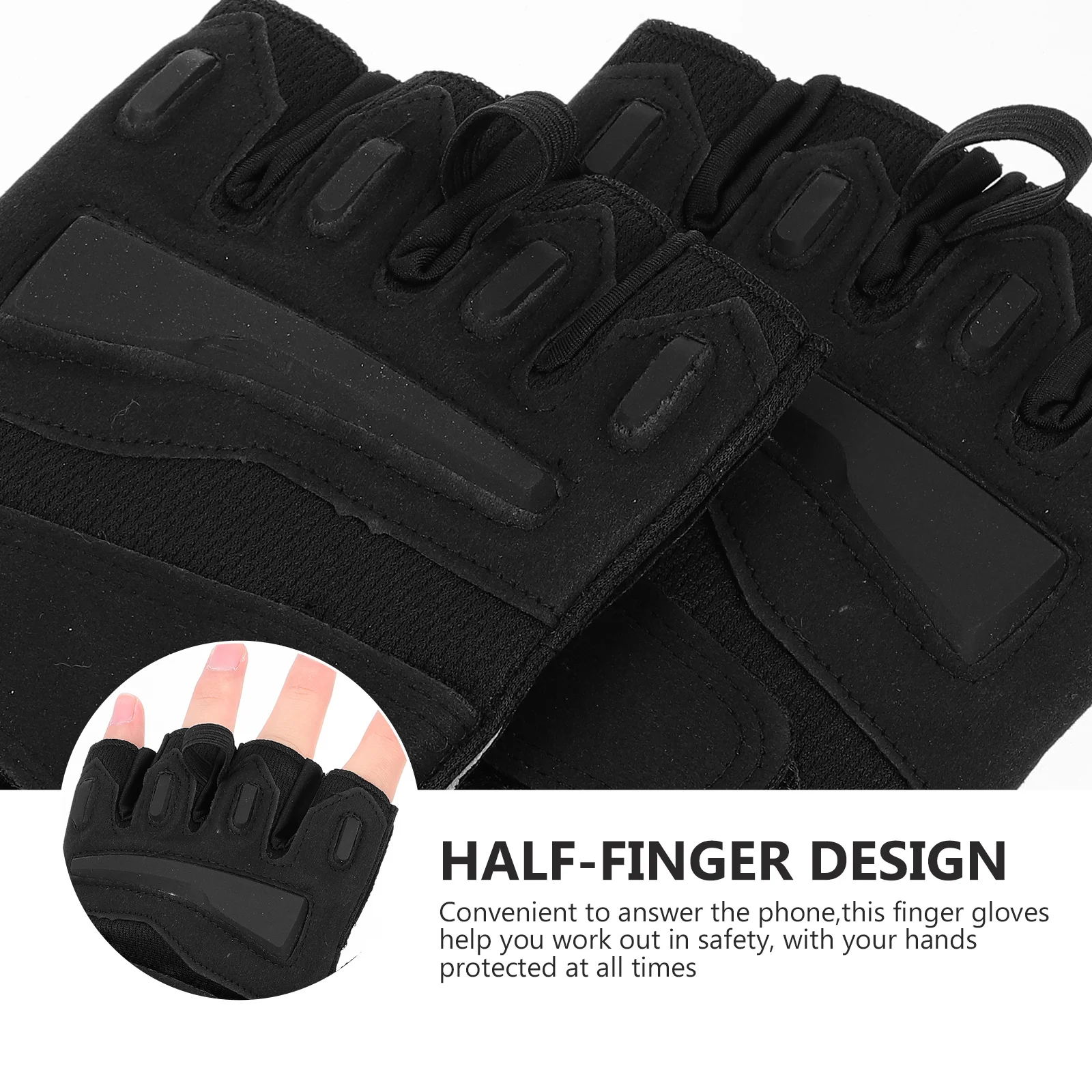 1Pair Breathable Half Finger Cycling Gloves Shock Absorbing Non Slip Outdoor Riding Workout Sports Mittens Bike Gloves