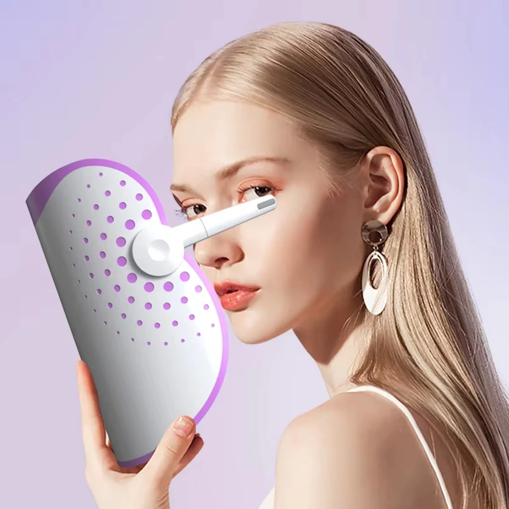 2024 Maschera fotonica portatile per ringiovanimento della pelle dal design moderno Dispositivo per maschera di bellezza a LED bianco Macchina per terapia della luce fotonica a 7 colori