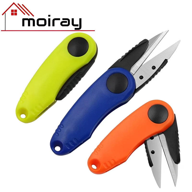 Fishing Quick Knot Tool Kit Shrimp Shape Fold Scissors Fishing Line Cutter Clipper Nipper Hook Sharpener Fishing Tackle EDC