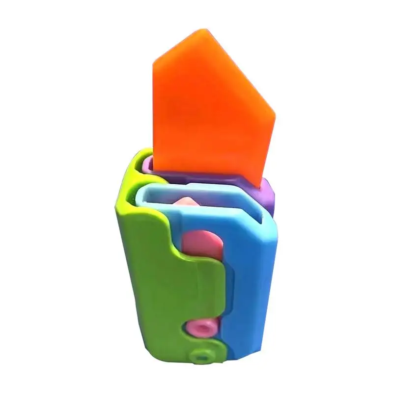 Cuchillos de juguete retráctiles 2 en 1 con estampado 3D para niños, juguete sensorial para aliviar el estrés, pinzas de mano, antebrazo