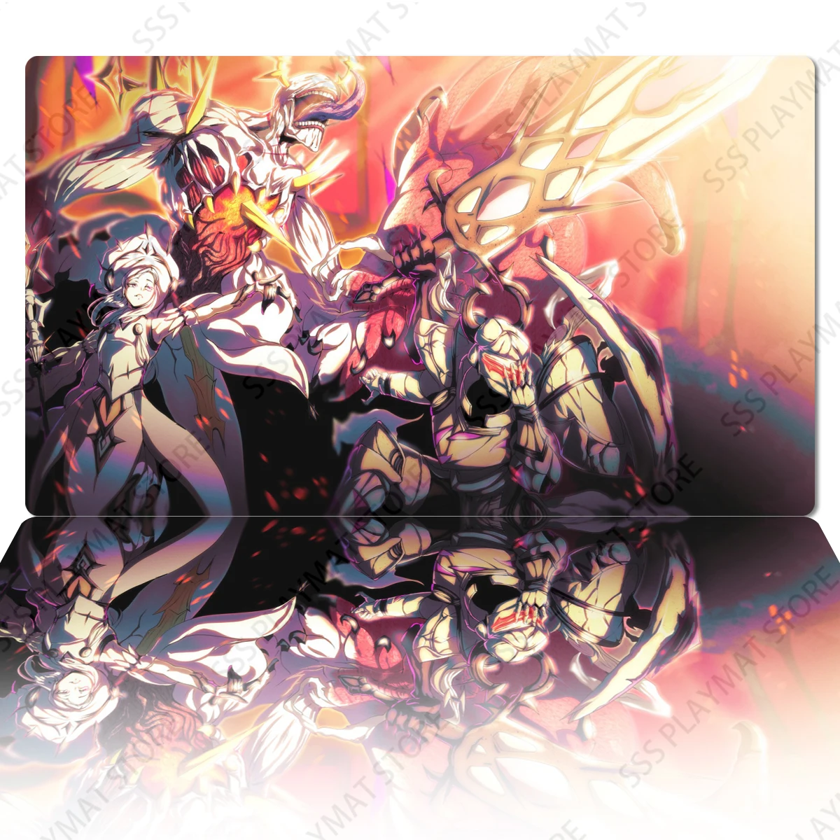 

YuGiOh White Relic of Dogmatika Playmat White Knight of Dogmatika TCG CCG Mat Trading Card Game Mat Rubber Mouse Pad Free Bag