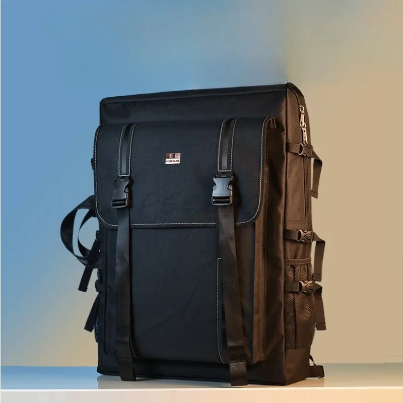 حقيبة صورة مفتوحة بأربعة بطاقات 4K وسعة كبيرة متعددة الوظائف للطلاب A2 حقيبة لوحة رسم فنية للامتحان الفني