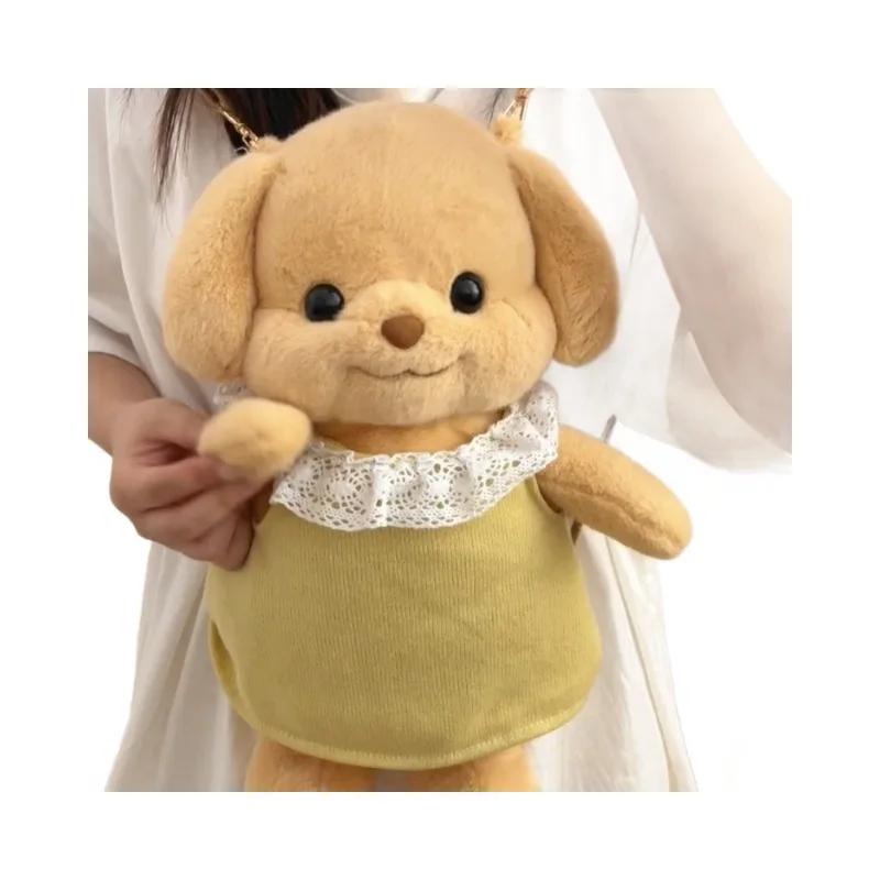 Action figure anime toys Super Cute Sylvanian Poodle Plush Backpack Yellow Puppy Super Cute Plush Toy Gifts For Girlfriend