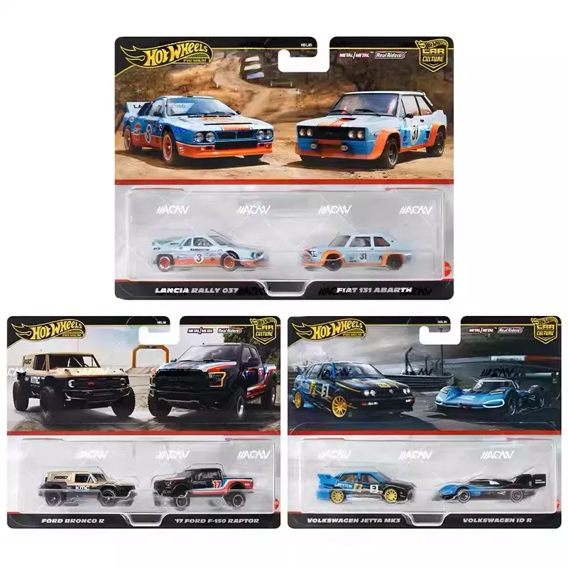 HOT WHEELS Premium Car Culture 2-PACK Case M Gulf Volkswagen Fiat Kids Toy Car Metal Model Cars Diecast 1:64 Hotwheels 1/64 Gift