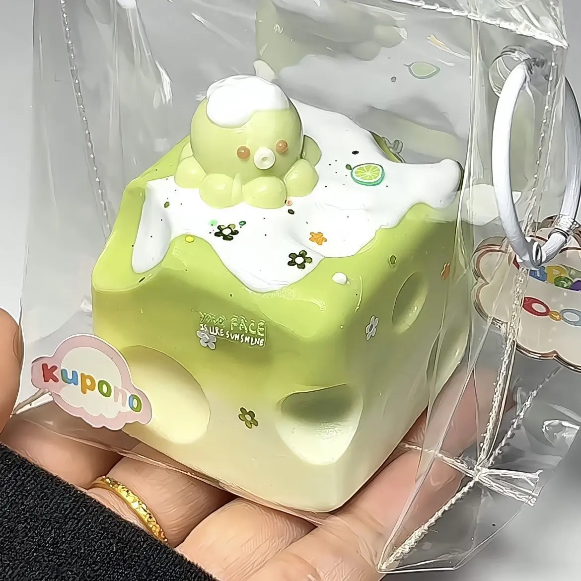 

Bean Green Matcha Mini Octopus Squishy Slow Rising Stress Relief Toy Cream Mud Soft Squeeze Sensory Toy