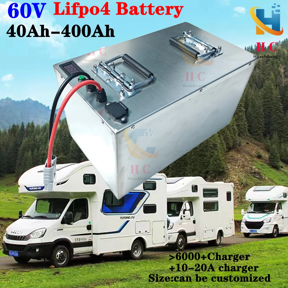 20S 60V 40Ah 80Ah 100Ah 150Ah 200Ah 240Ah 300Ah 400Ah Lifepo4 Battery for 3KW 6KW EV RV Motorcycle Tricycle Sightseeing Car