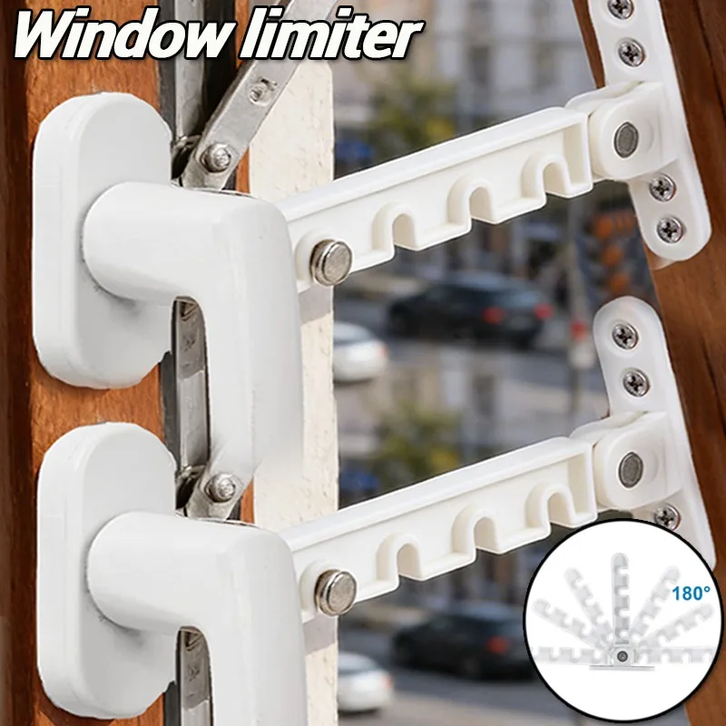 4-ступенчатый ограничитель окна, защелки, оконный стопор, пластиковая стальная вентиляция, внутренний открывающийся ограничитель двери, кронштейны для безопасности детей