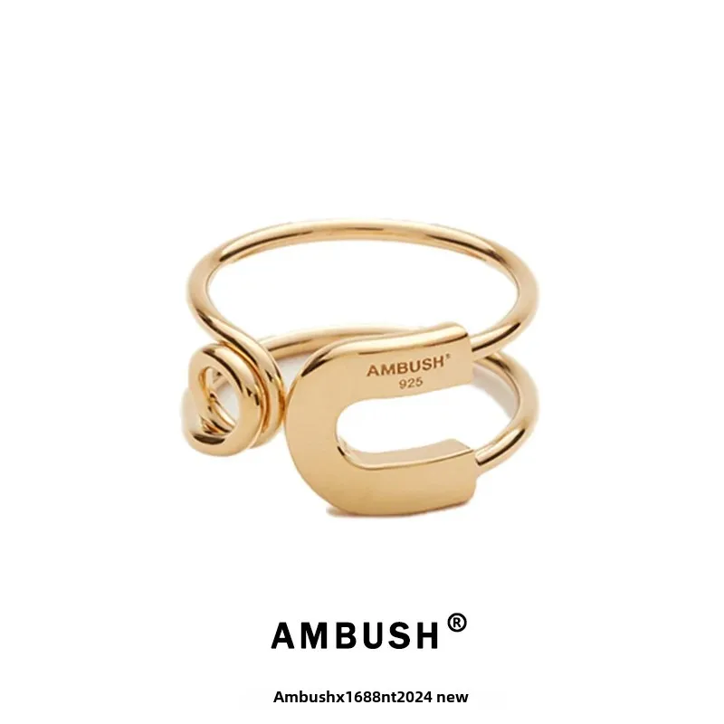 Ambush Safety Pin Ring Vintage Adjustable Unisex Finger Ring Original Design Popular On The Internet For Men And Women