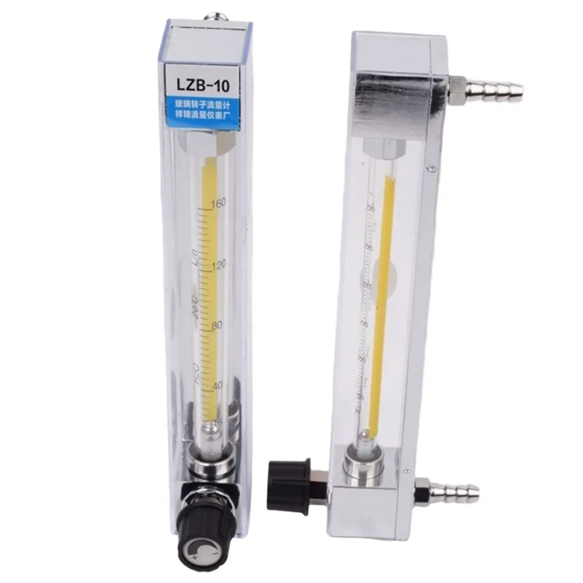HGHO Low Liquid Water Meter 10-100L/H Water Flowmeter Rotameter with Control Valve