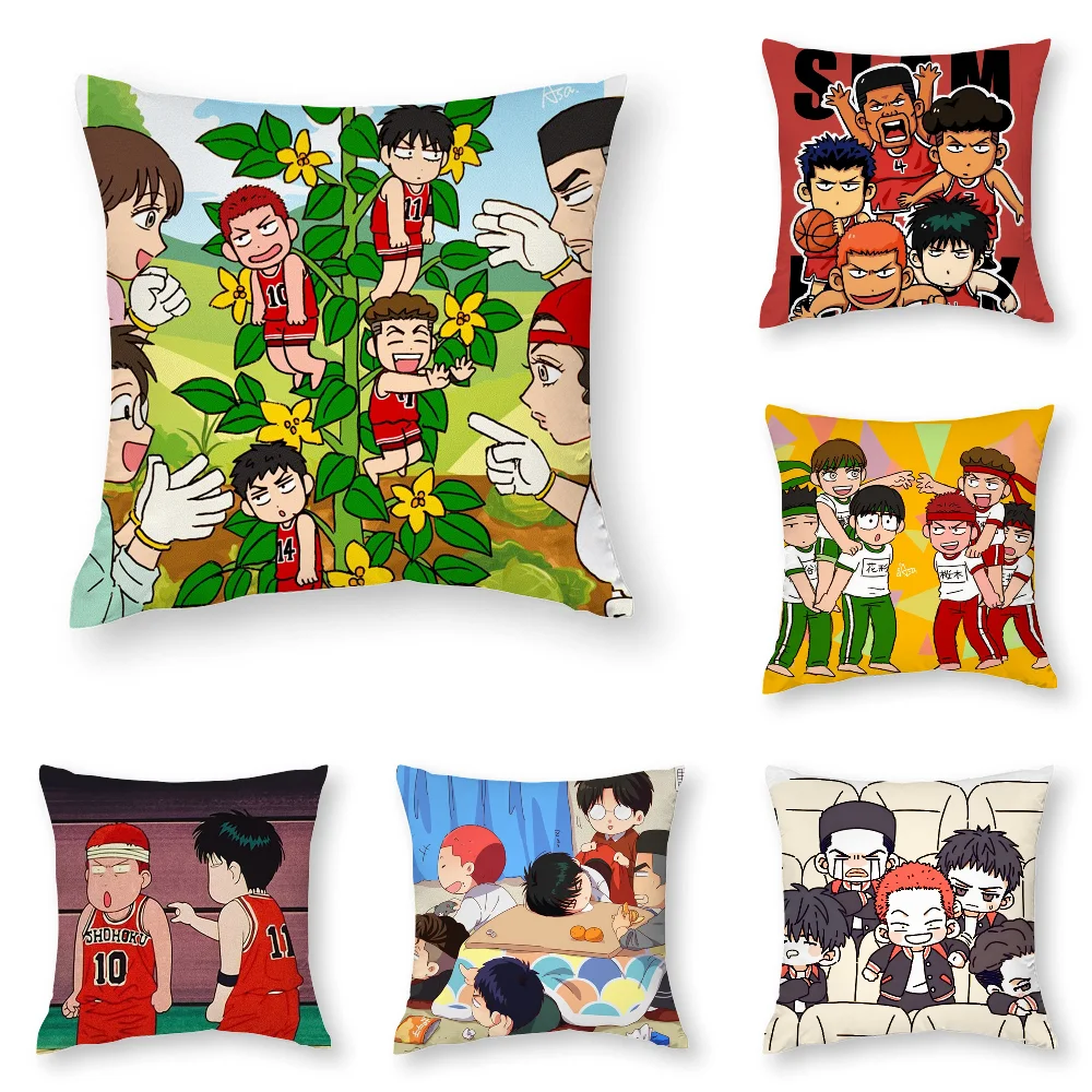 Anime S-Slam D-Dunk Pillow Case 3D Print Polyester Fiber 40*40 cm Home Sofa Throw Pillow Cover Decoration Festival Gift