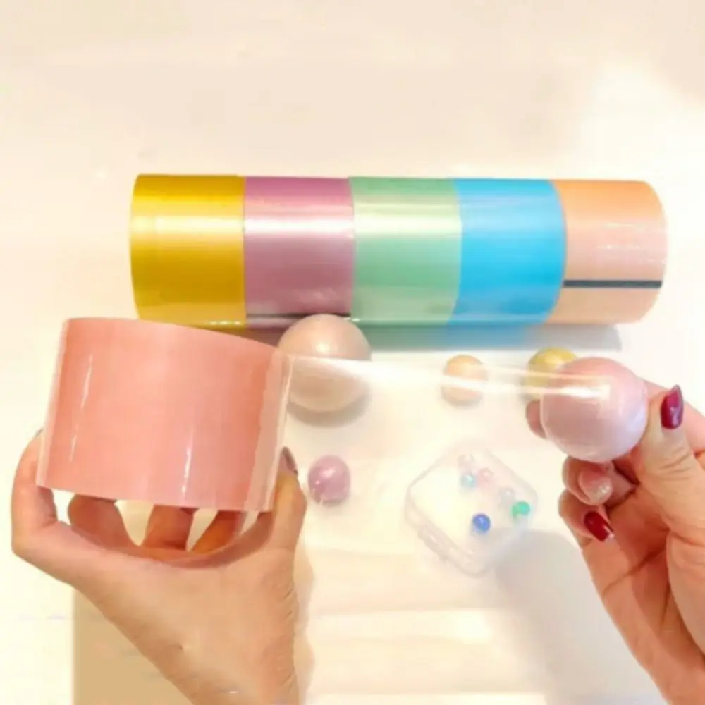 어두운 빛나는 끈적 공 롤링 테이프에 6Pcs 광선 다채로운 10M 끈적 공 접착제 장난감 안전 수제