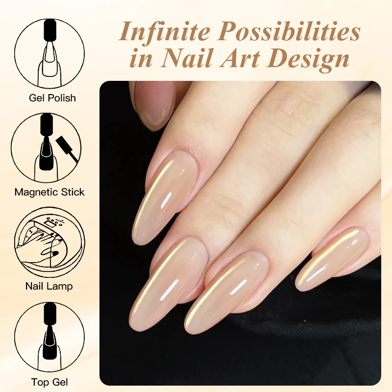 7 مللي بريق القط المغناطيسي جيل للأظافر البولندية الوردي المجسم عاكس شبه دائم الأشعة فوق البنفسجية LED هلام نقع قبالة تألق مستلزمات الأظافر #5