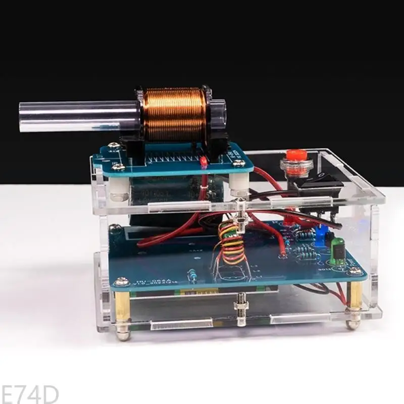 E74D Science Experiment DIY Electromagnetic Emitter High Pressure Coil Soldering