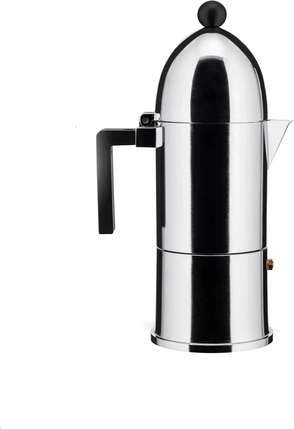 

B La Cupola 6-Cup Silver Aluminum Espresso Maker With Black Handle