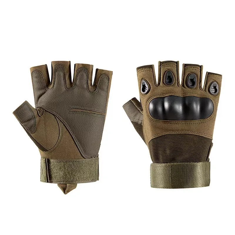 

Tactical Fingerless Gloves - Military Gym Gloves for Cycling, Workout & Outdoor (Anti-Slip Grip)