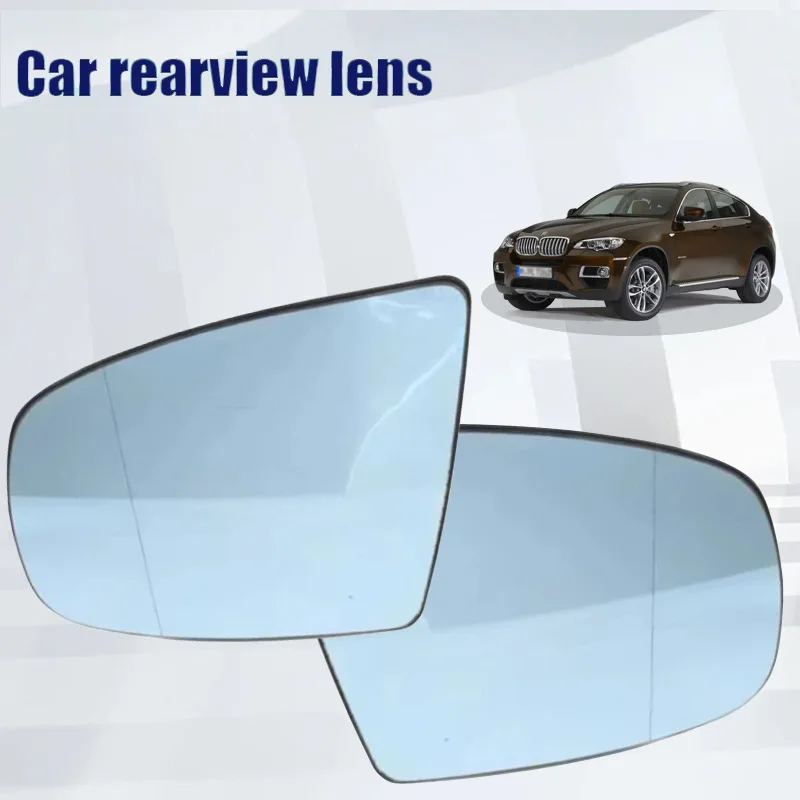 

For 07-14 BMW X5 E70 X6 E71 E72 car rearview lens blue mirror heating replacement