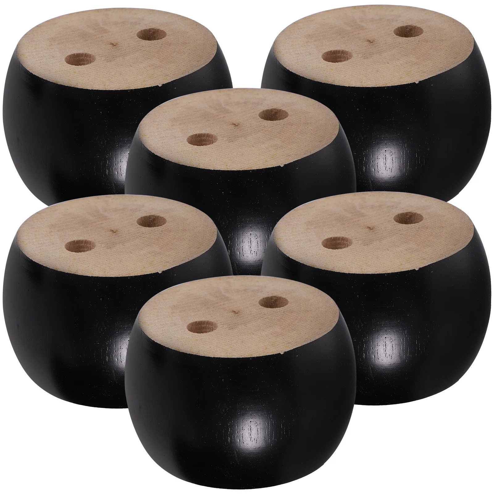 Patas de madera para muebles, patas de moño de repuesto para sofá, cama, mesa, gabinete, Material de madera resistente, soporte de carga clásico, 6 uds.