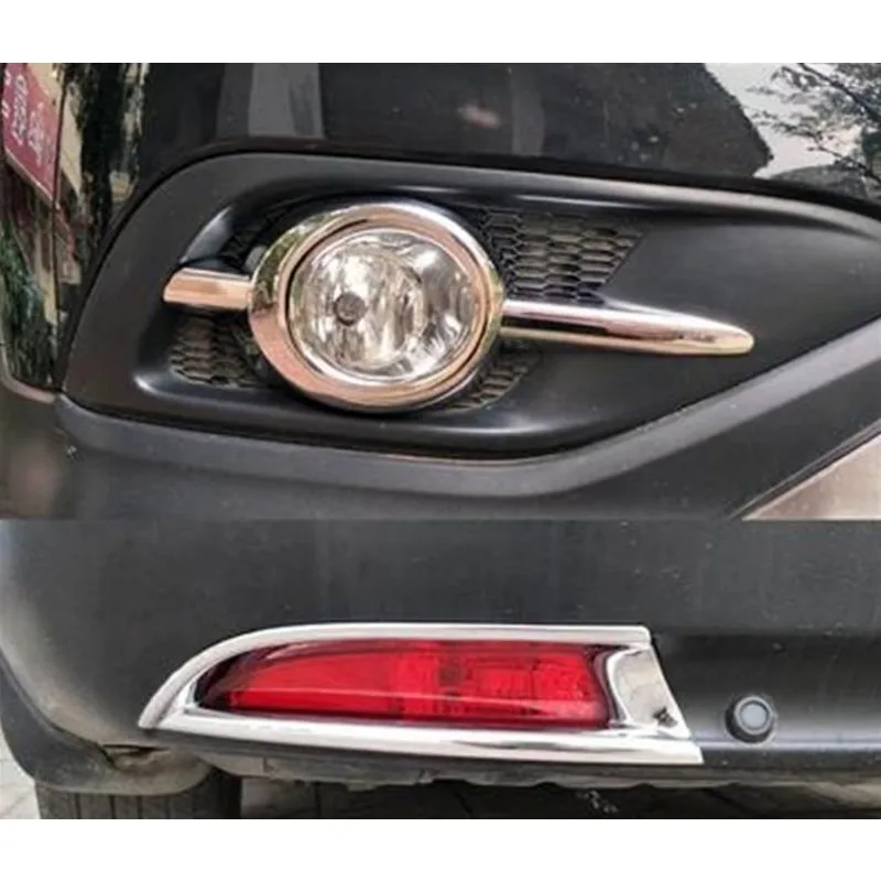 Car-styling For Honda CRV CR-V 2012 2013 2014 high quality ABS Chrome Rear+Front fog lamp cover trim Car-styling