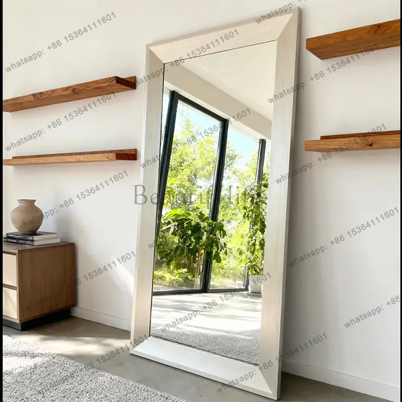 LD Floor Luxury Mirror Long Men Bedroom Girls Standing Bathroom Full Body Moving Mirror Modern Espelhos Living Room