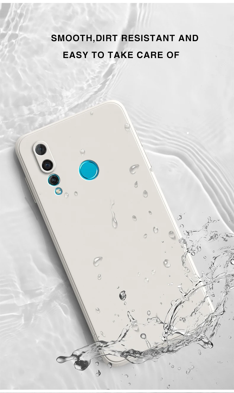 Quadratische Handyhülle aus flüssigem Silikon für Huawei Y6P Y7P 2020 P40 Lite E Y6 Y6S Y7 Y9 Prime 2019 P Smart Z P30 Lite Rückseitenhülle – Detail 7