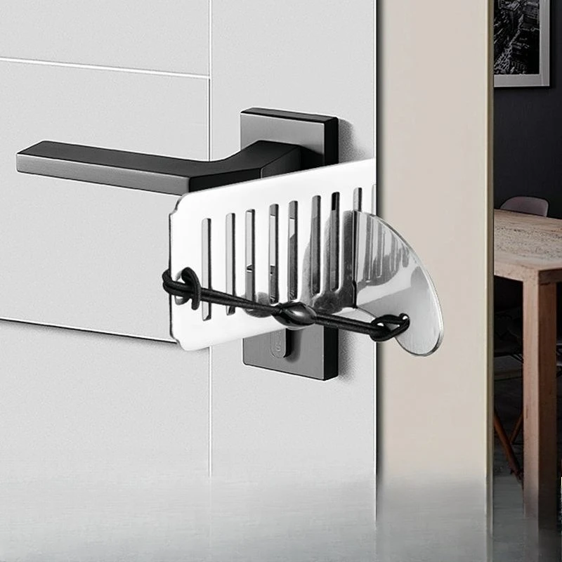 Portable Door Lock for Travel Safety, Hotel Room Security Door Stopper, Anti-Theft Door Latch for Privacy, No Drill Temporary Door Lock for Home, Apartment and Hotel - Detail 1