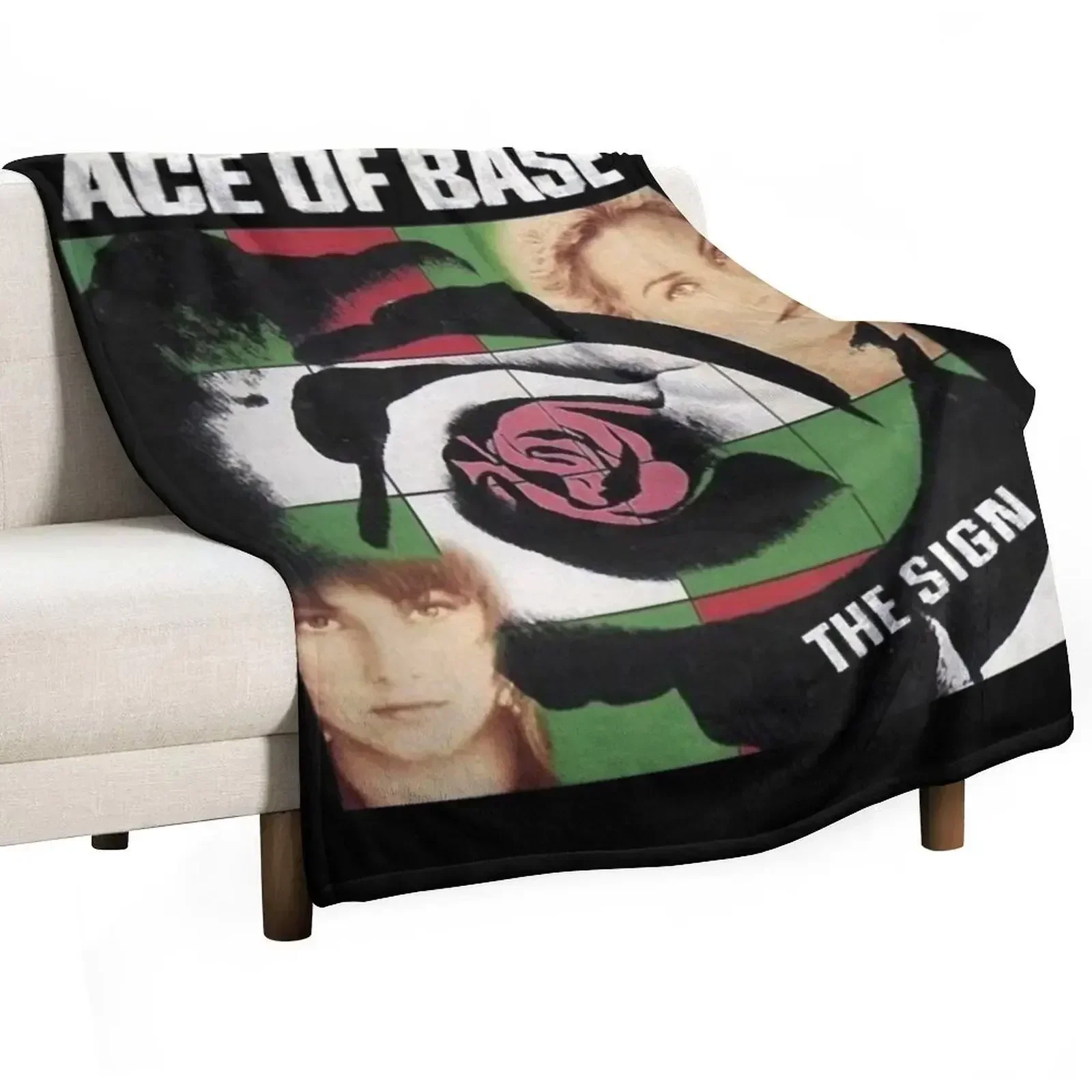blackwhitereddesign pop rock heavy metal country band ace of base Classic Throw Blanket Beach Flannels Sofa Throw Blankets