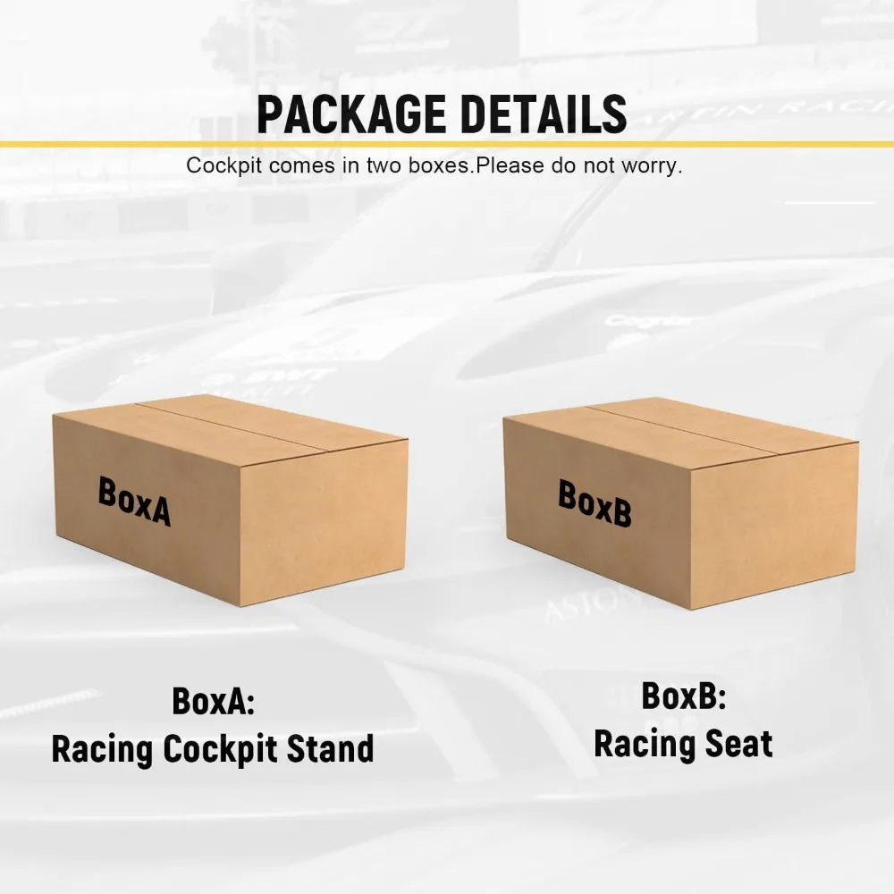 مقعد قمرة القيادة لمحاكاة السباق مع مقعد أسود ومسامير مناسبة وإطار ألعاب محمول قابل للتعديل للقيادة الحقيقية #6