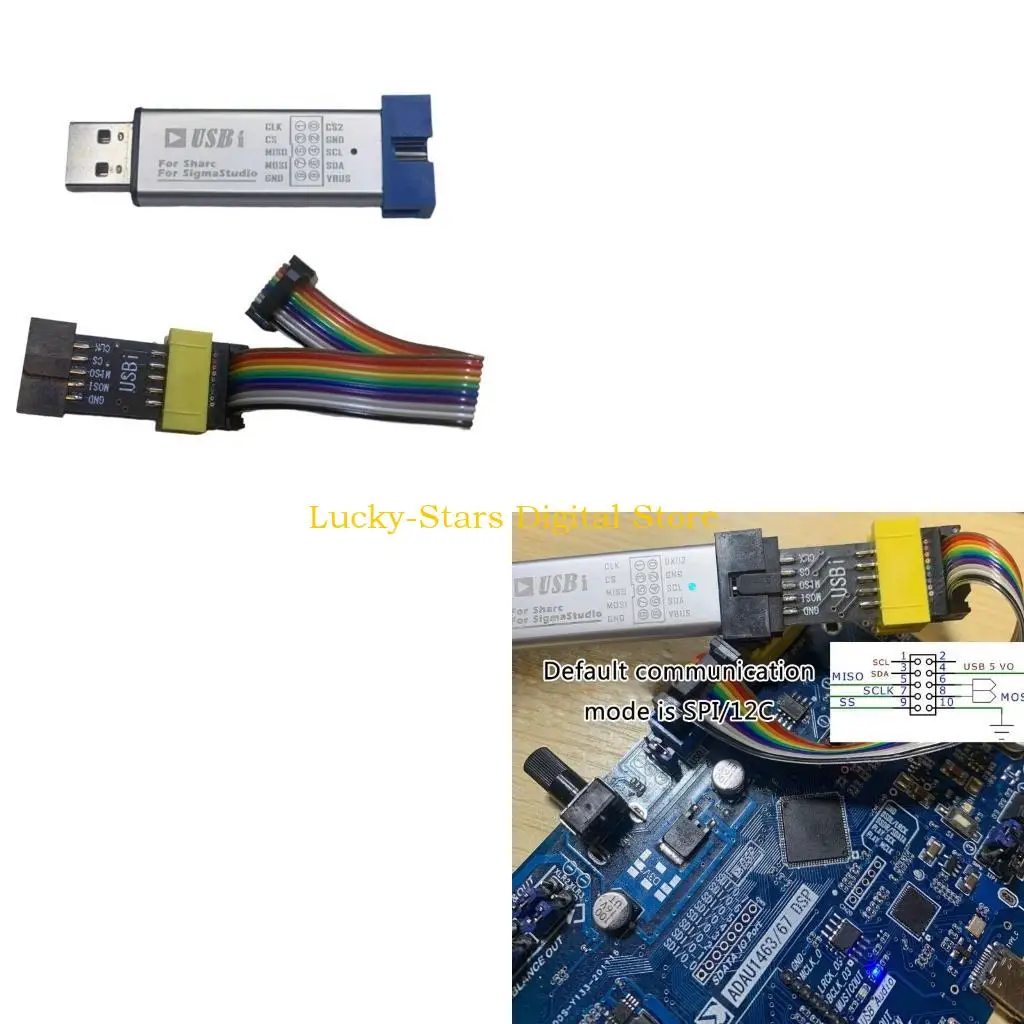 

T3EE Optimized USBi Emulators Connectors Adapter for DSP Communication via SPI or I2C with Metal Casing