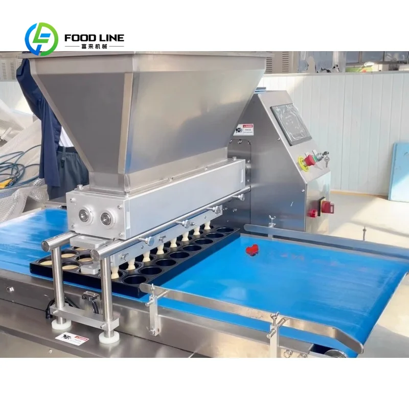 500Kg. h automatic sweet cupcake jam filled chocolate making line to make sweet cake bread