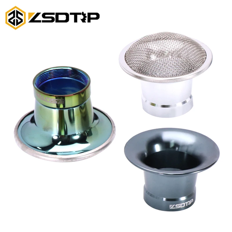ZSDTRP Motorcycle 38mm Velocity Stacks Air Filter Cup Trumpet Velocity Stack For PHBL AD/AS/BD/BS Carburetor