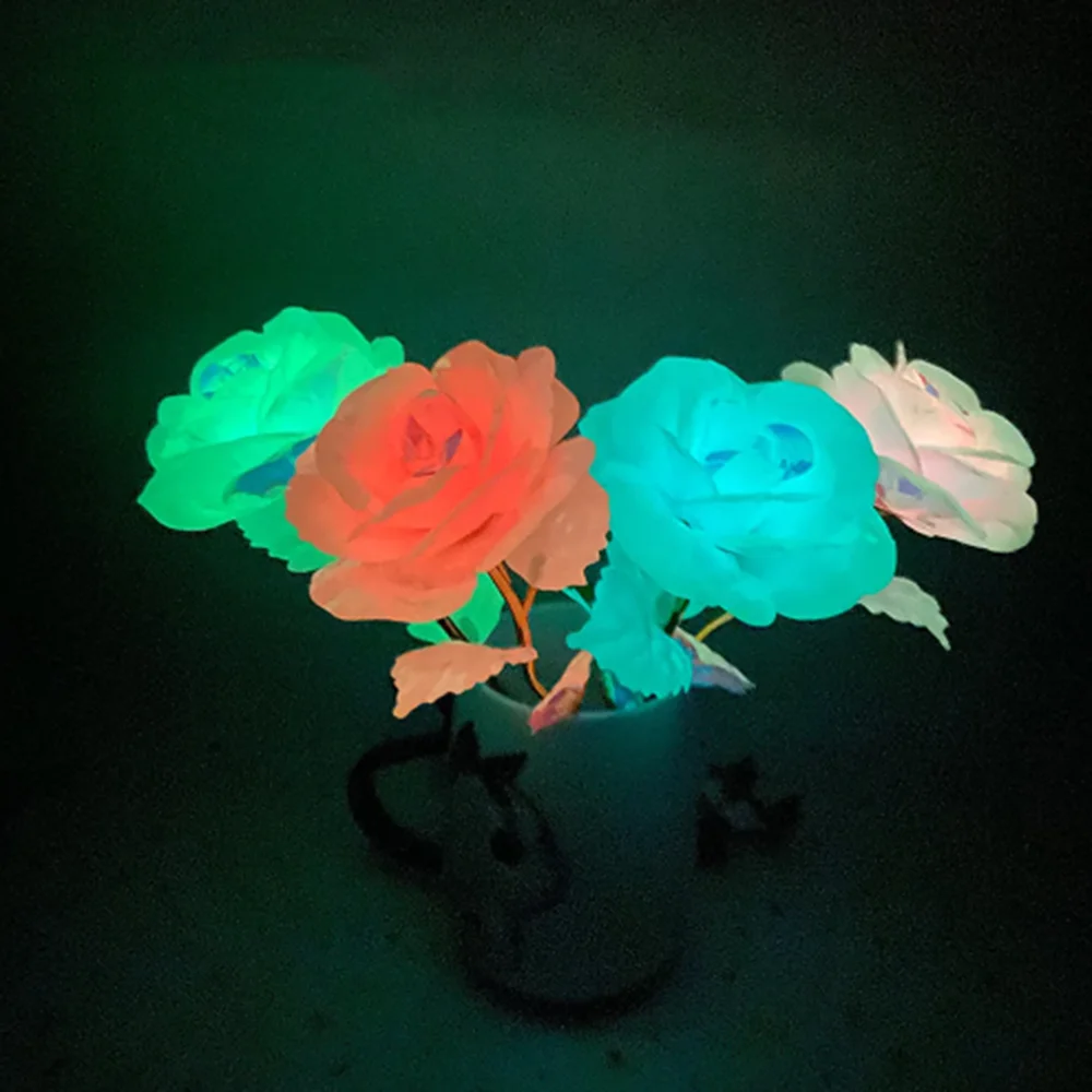 Luminous Rose Valentine's Day Gifts Eternal Rose Flower Simulation 24K Gold Foil Rose Artificial Rose Mother's Day Gift