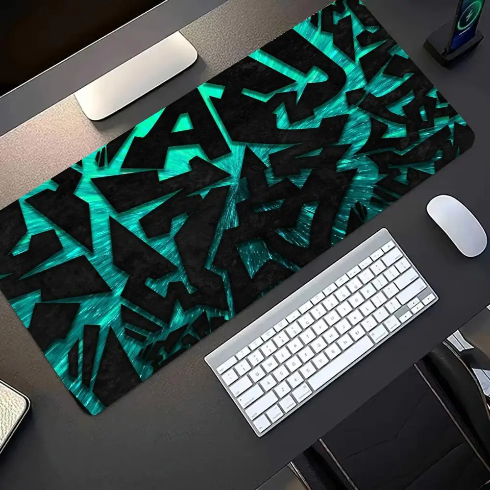 Extended Desk Mat Colorful Gradient Street Graffiti Large Gaming Mouse Pad NonSlip Rubber Mousepad Desktop Mat For Gamers Laptop