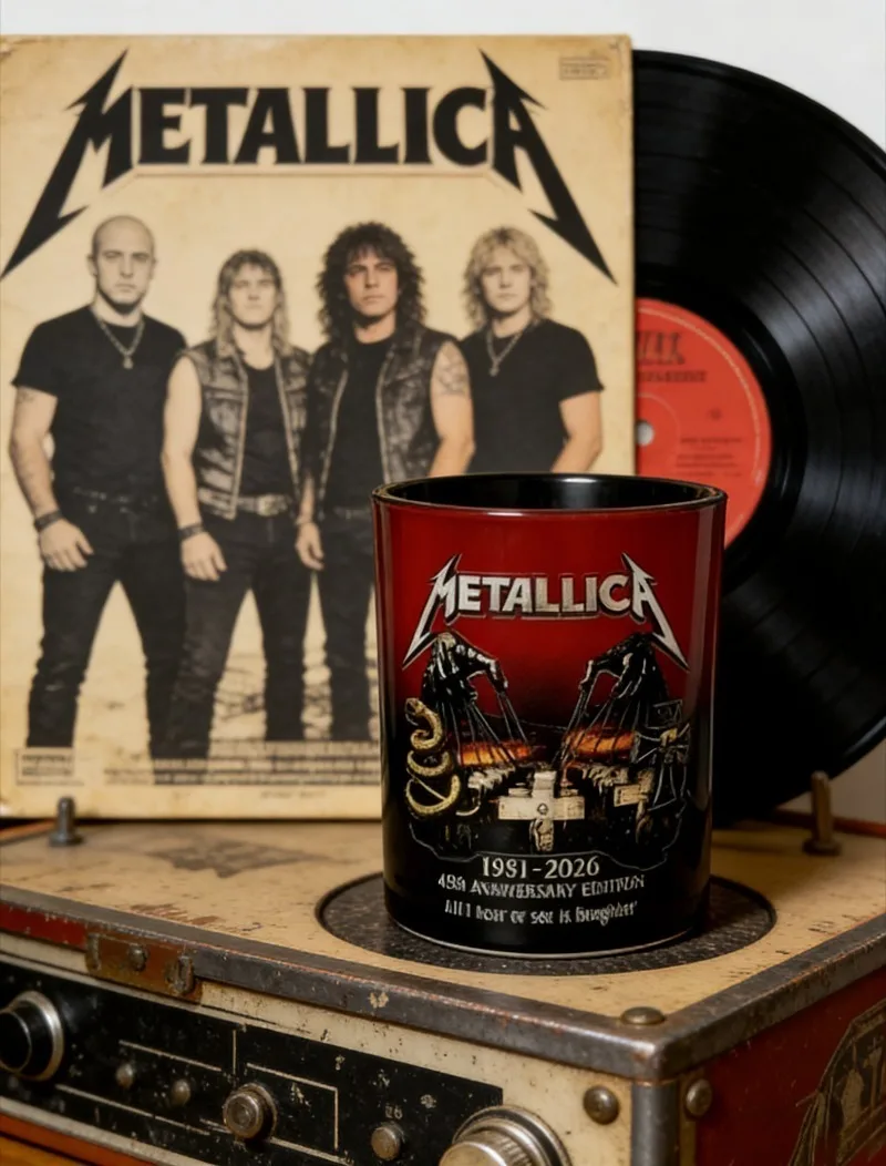 Metallica Ride creative heavy metal rock style mug, black and red color scheme commemorative coffee cup, men's bar decoration
