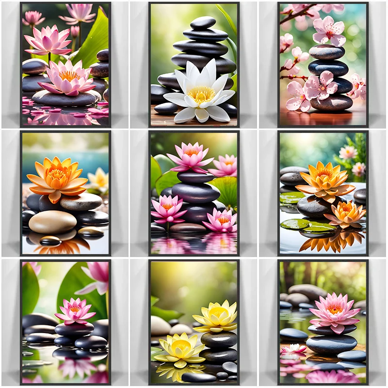 Spa Wellness Images - Pink Lily Tranquility Spa Zen Stone
