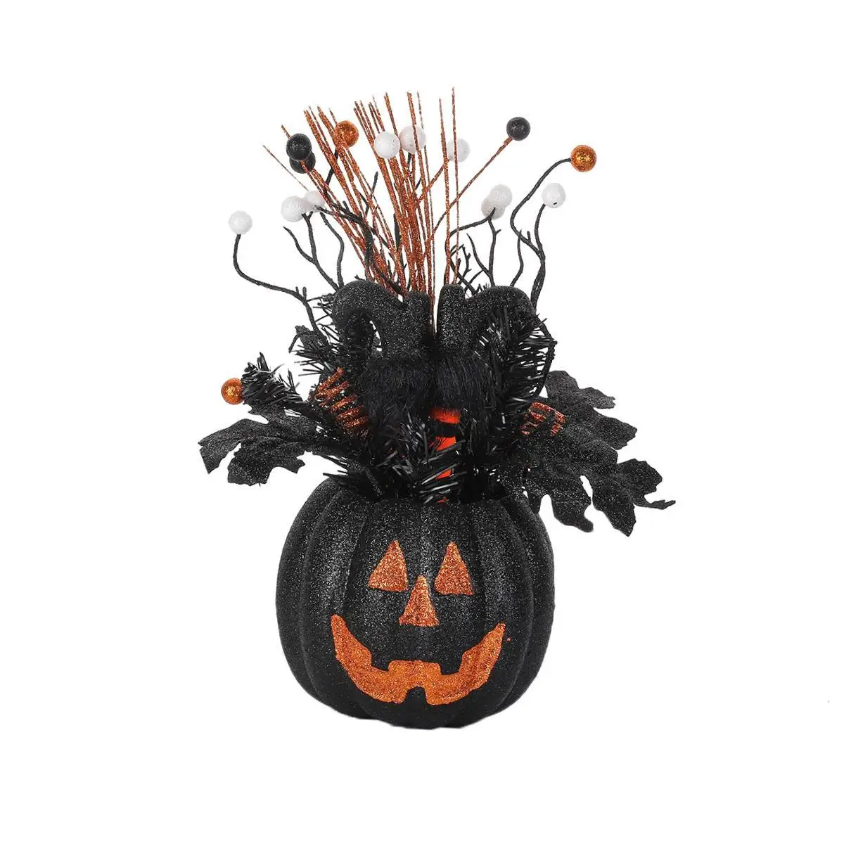 

Halloween Pumpkin Statue Holiday Gifts Halloween Decor Artificial Pumpkin Ornament for Bedroom Garden Haunted House Patio Porch