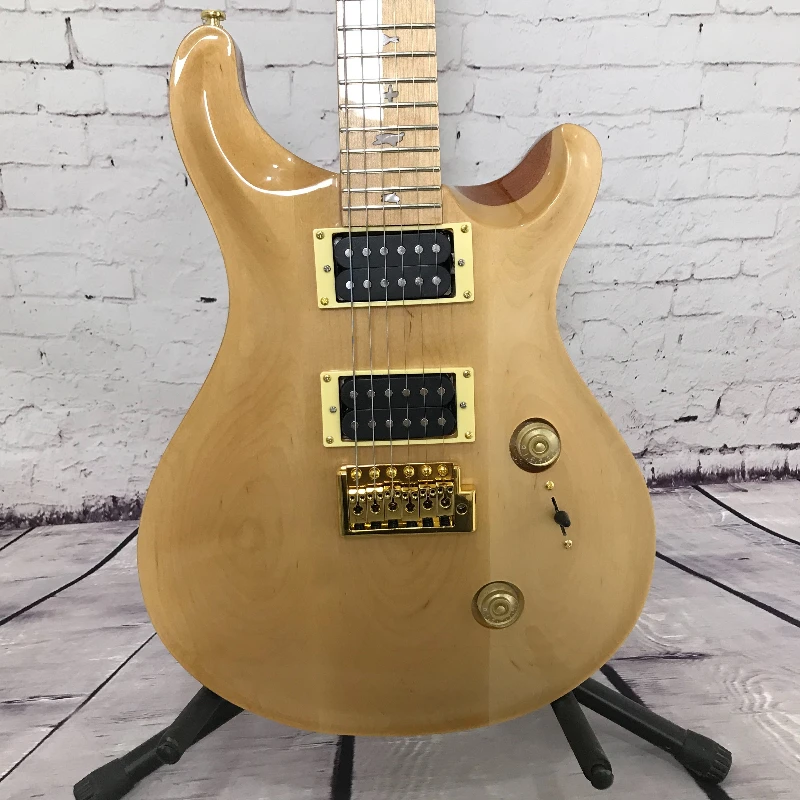 PRS Electric Guitar Maple Neck Balanced Full Transparent Luxurious Natural Wood Texture Pearl Bird Inlay Free Shipping