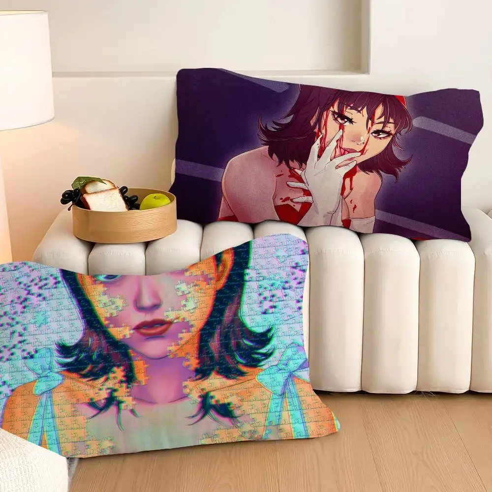 Anime Perfect Blue Pillowcases Non-Slip With Fixable Straps Light High-End Pillow Towel Made of Quick-Drying Polyester