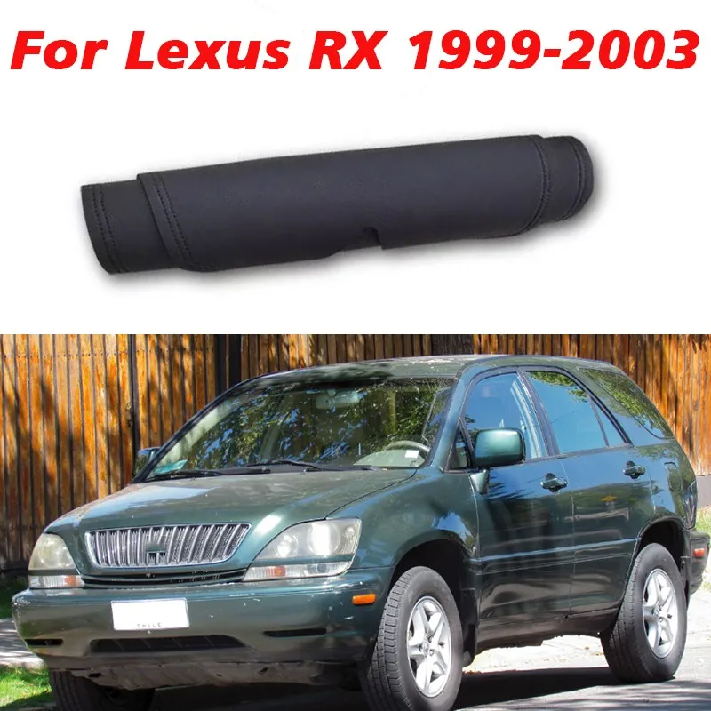 

Black Leather Dashboard Dash Dashmat Mat Carpet pad For Lexus RX 1999-2003