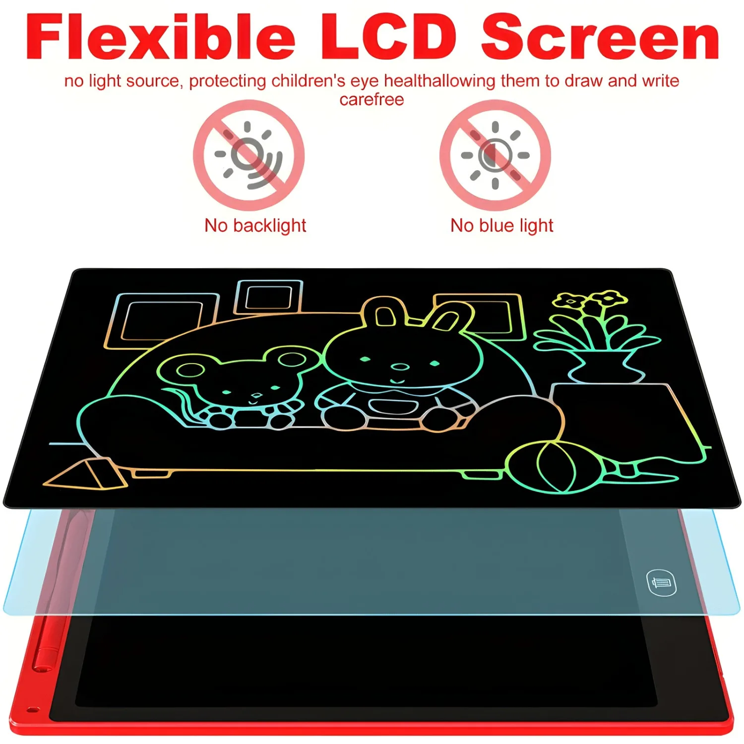 24 pcs 8.5 inch LCD writing and drawing board, one-touch removal, reusable. Educational science teaching toys writing