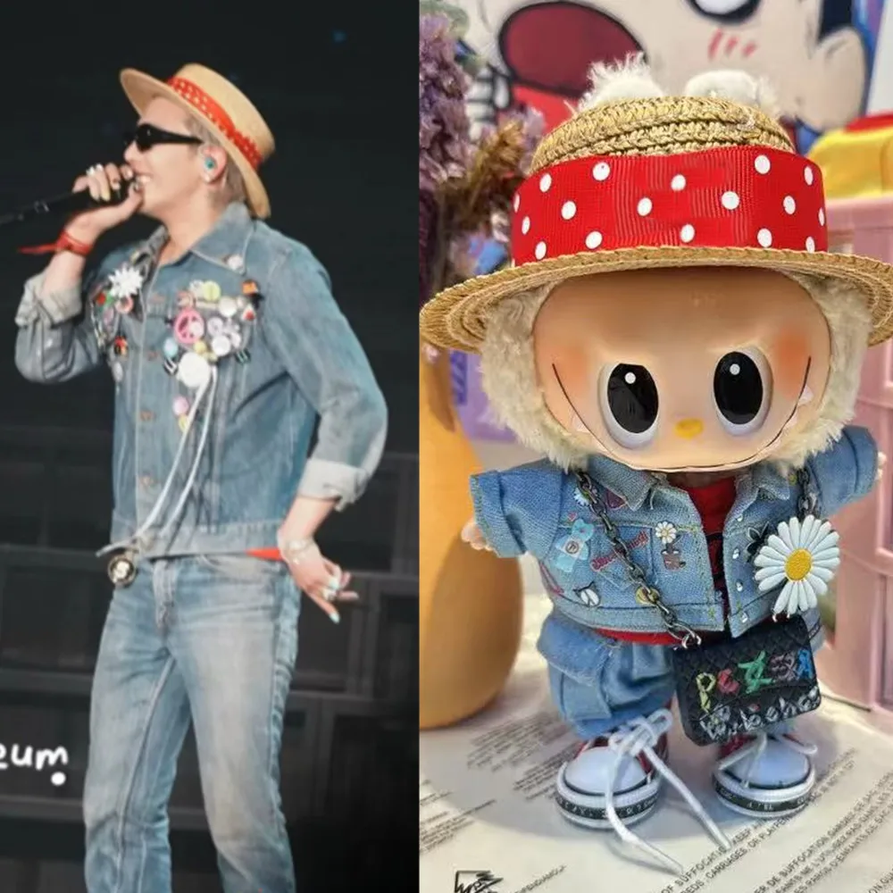 

Лидер продаж GD в одном стиле, модная универсальная виниловая плюшевая кукла в стиле аэропорта, детская одежда для Labubu