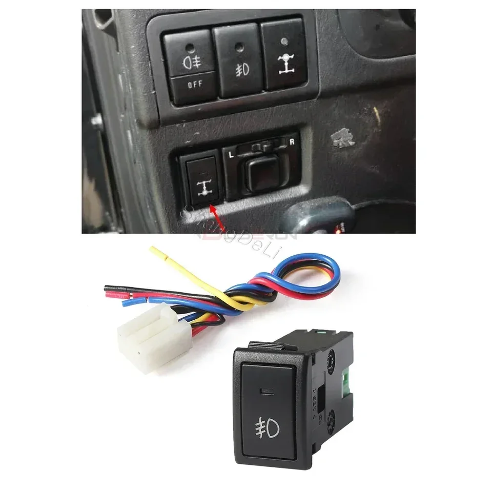 23mm*36mm Latching Switch Car LED Light Front Fog Lamp Switch