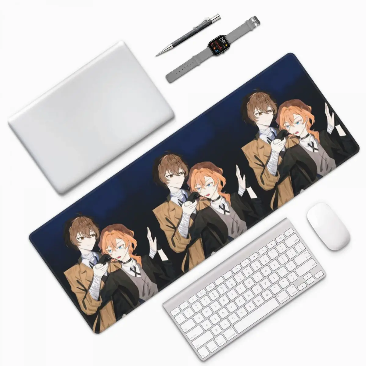 Bungou Stray Dogs Wan Anime Dazai And Chuuya Large Mouse Pad Computer Keyboard Mouse Mat Gamer PC Laptop Desk Mat Table Mats