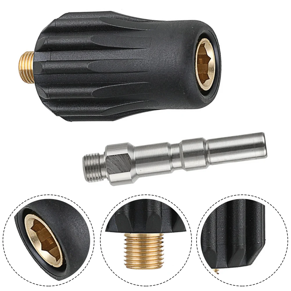 Brass Pressure Washer Quick Connect Adapter Compatible with G14 Thread for Secure and Leakproof Hose Attachment