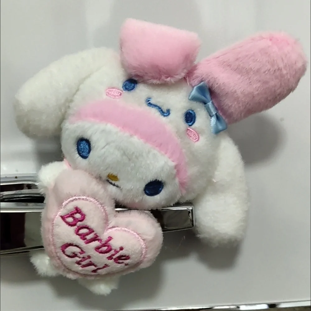 Sanrio Hello Kitty Cross-Dressing Cinnamon Plush Collision Prevention Door Handle Decoration Room Transformation Home Decor